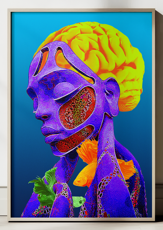 Alien Brain with Fish